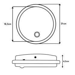 Lampa LED z czujnikiem ruchu Maclean MCE525 B, czujnik PIR, kolor czarny,