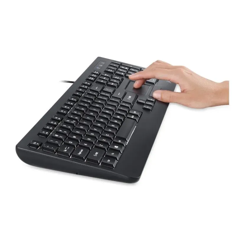 Klawiatura przewodowa Perixx PERIBOARD-313 podświetlana, touchpad, 2x hub