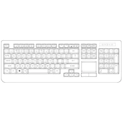 Klawiatura przewodowa Perixx PERIBOARD-313 podświetlana, touchpad, 2x hub
