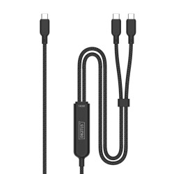 Kabel zasilający DIGITUS 2 w 1 USB-C - 2x USB-C, USB 2... | PartsPC.pl
