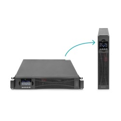 Zasilacz awaryjny UPS DIGITUS Online Rack 19" 10000VA/10kW, 2U, USB, RS232,