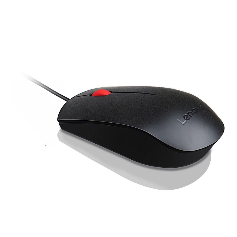 Mysz Lenovo Essential Optical USB optyczna 1600dpi czarna | PartsPC.pl