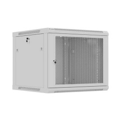 Szafa instalacyjna Rack 19" Lanberg 9U 600x600 wisząca szara drzwi