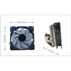 Gembird Chłodzenie CPU Huracan 12cm 100W 4-pin multicolor LED