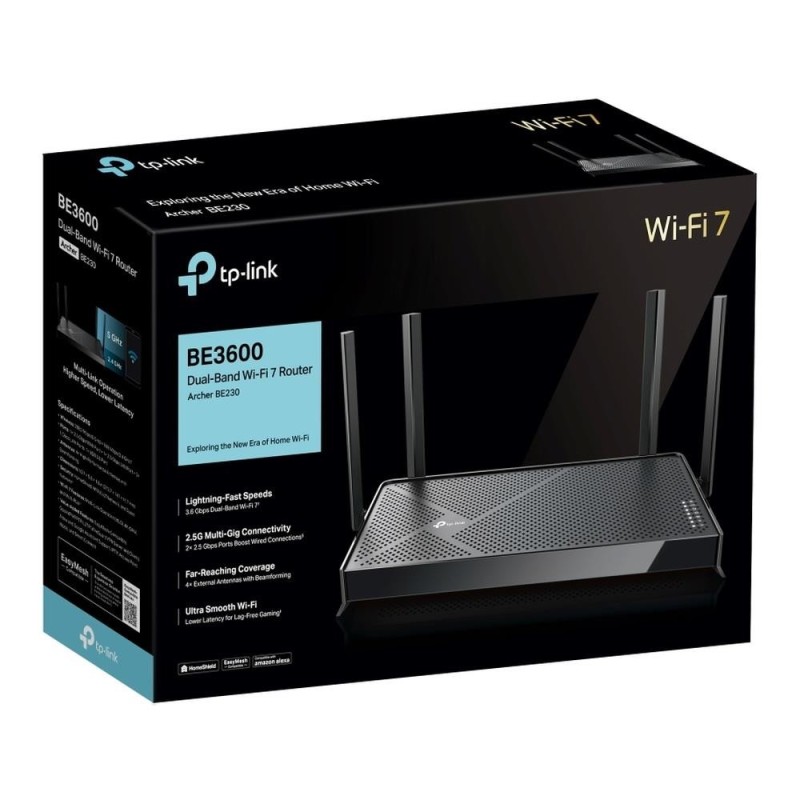 Router TP-Link Archer BE230 Dual-Band Wi-Fi 7 BE3600 3x1GbE 2x2,5GbE