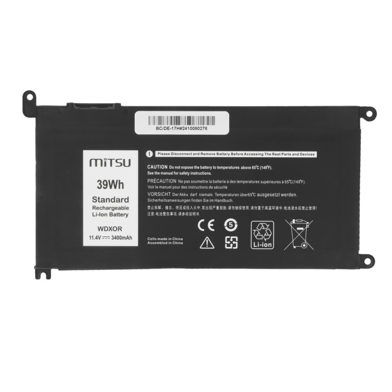 Bateria Mitsu do Dell Vostro 14 (5468), Inspiron 15 (5568) - 3400mAh