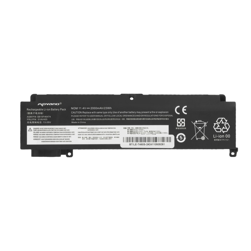Bateria Movano do Lenovo ThinkPad T460s, T470s - przednia bateria