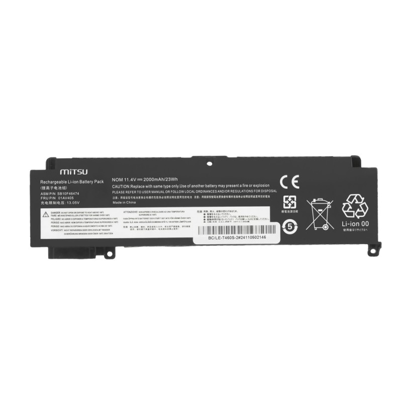 Bateria Mitsu do Lenovo ThinkPad T460s, T470s - przednia bat… | PartsPC.pl