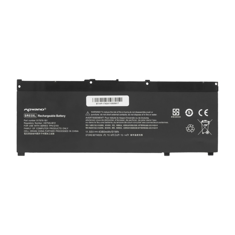 Bateria Movano do HP Pavilion Gaming 15, 17