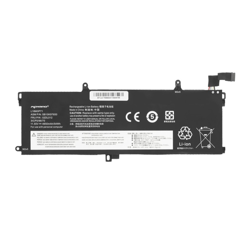 Bateria Movano do Lenovo ThinkPad T590, P15s, T15