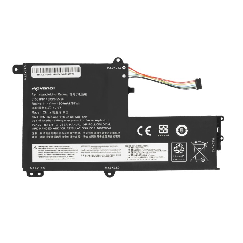 Bateria Movano do Lenovo IdeaPad 330S-14IKB, 330S-15ARR, Yoga 520