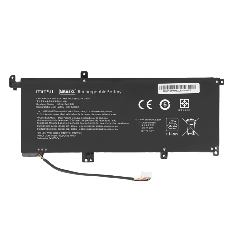 Bateria Mitsu do HP Envy 15-aq, 15t-aq,  x360 15-ar