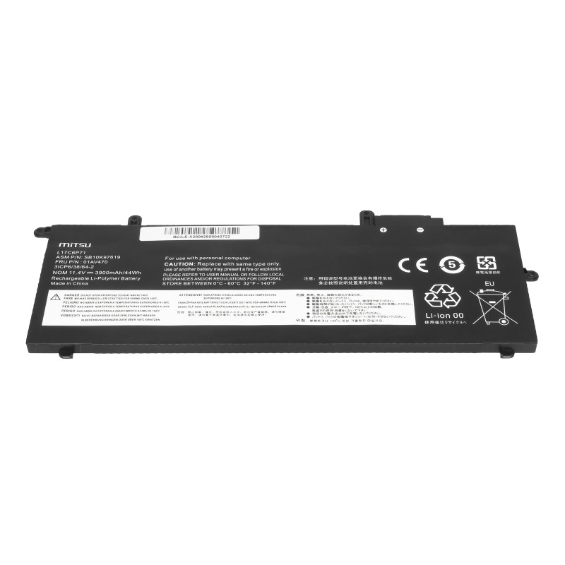 Bateria Mitsu do Lenovo ThinkPad A285, X280