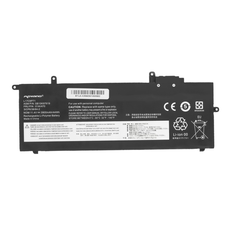 Bateria Movano do Lenovo ThinkPad A285, X280