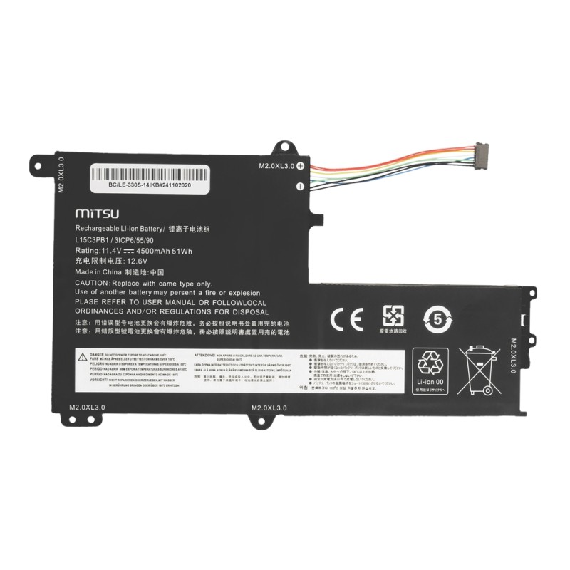 Bateria Mitsu do Lenovo IdeaPad 330S-14IKB, 330S-15ARR, Yoga 520