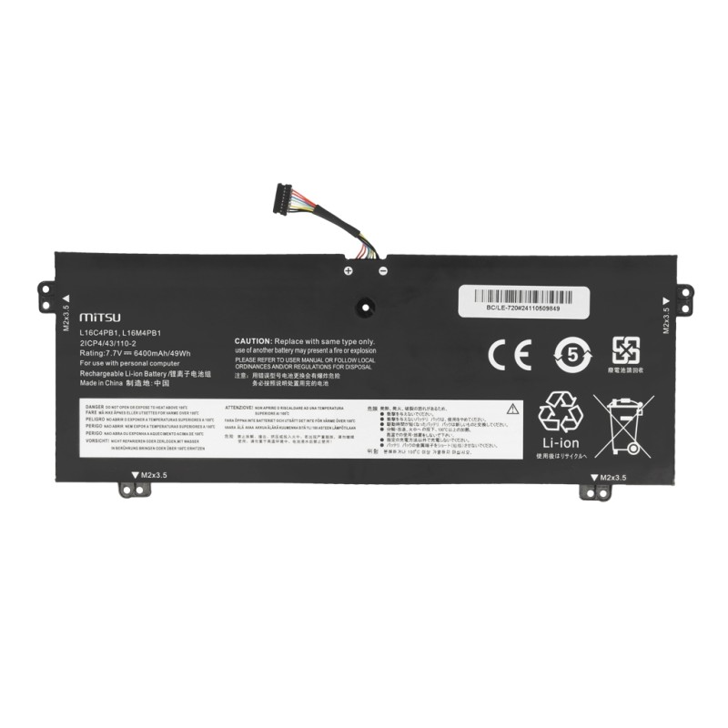 Bateria Mitsu do Lenovo Yoga 720-13IKB, 730-13IKB