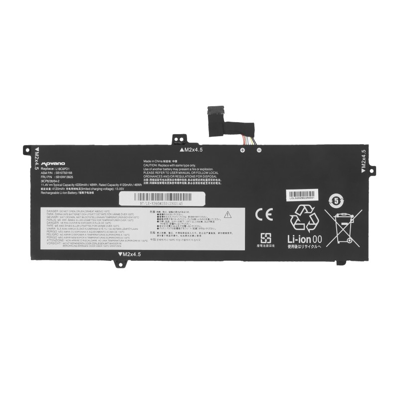 Bateria Movano do Lenovo Thinkpad X13 Gen 1, X390, X395