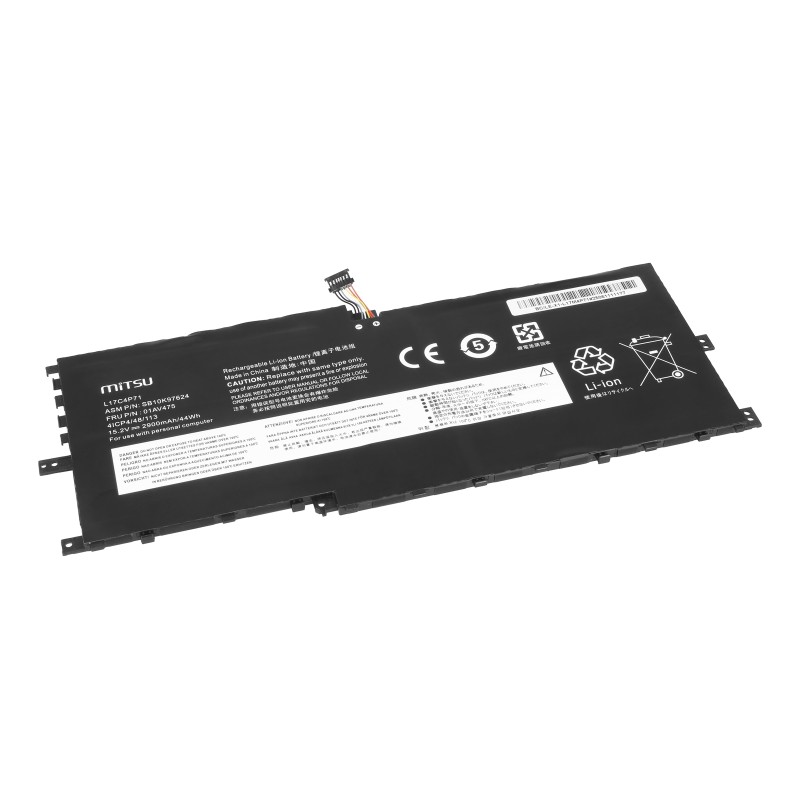 Bateria Mitsu do Lenovo ThinkPad X1 Yoga Gen 3, Yoga 2018