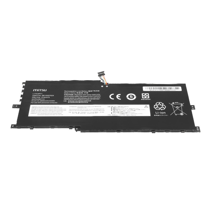 Bateria Mitsu do Lenovo ThinkPad X1 Yoga Gen 3, Yoga 2018