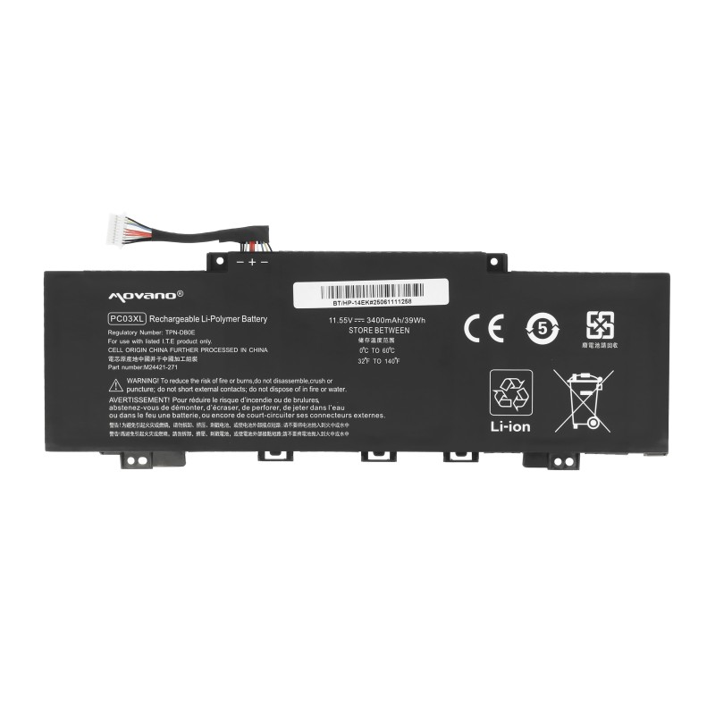 Bateria Movano do HP Pavilion x360 14-dy 14-ek, Aero 13-be 13-bg