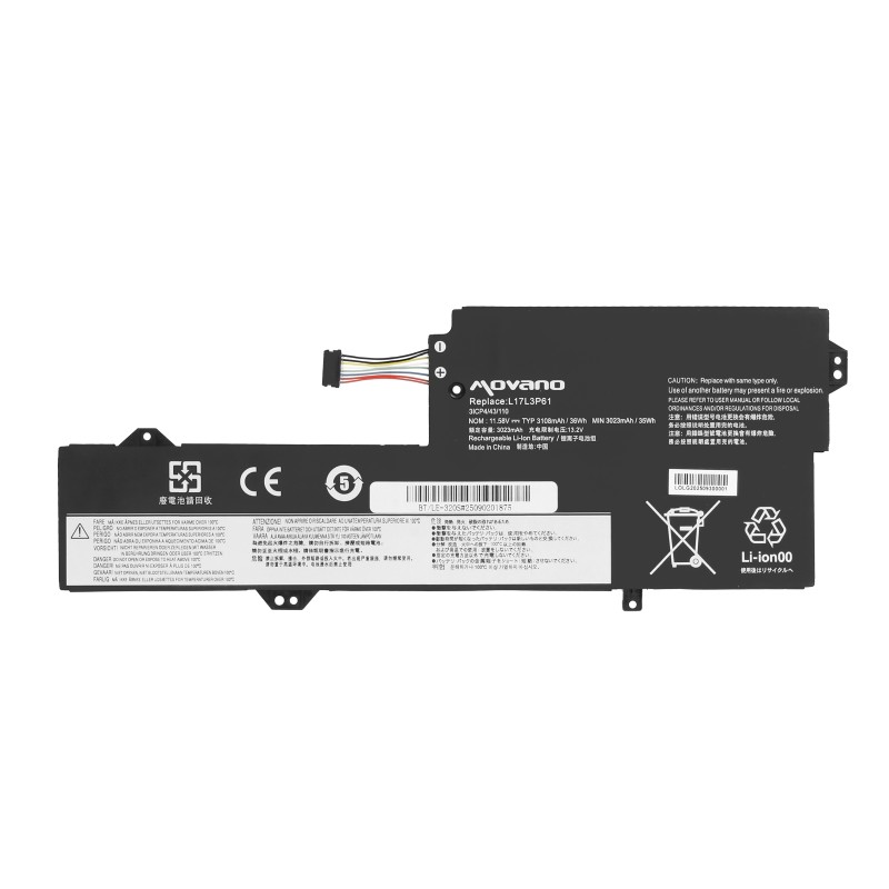 Bateria Movano do Lenovo IdeaPad 320S-13IKB, Yoga 330-11IGM, 720-12IKB