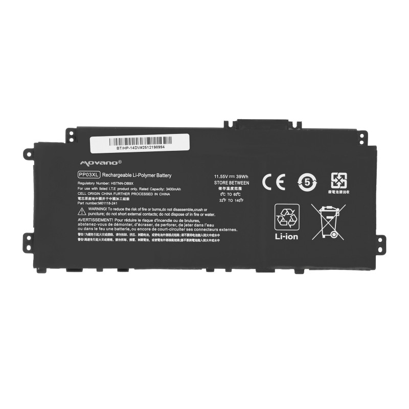 Bateria Movano do HP Pavilion 13-bb, 14-dv, 14-ec, x360 14-dw