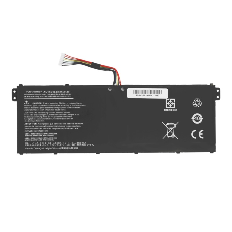 Bateria Movano do Acer Aspire ES1, V3