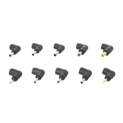 Dodatkowe 10 wtyków do uniwersalnych zasilaczy Movano 65W oraz 90W