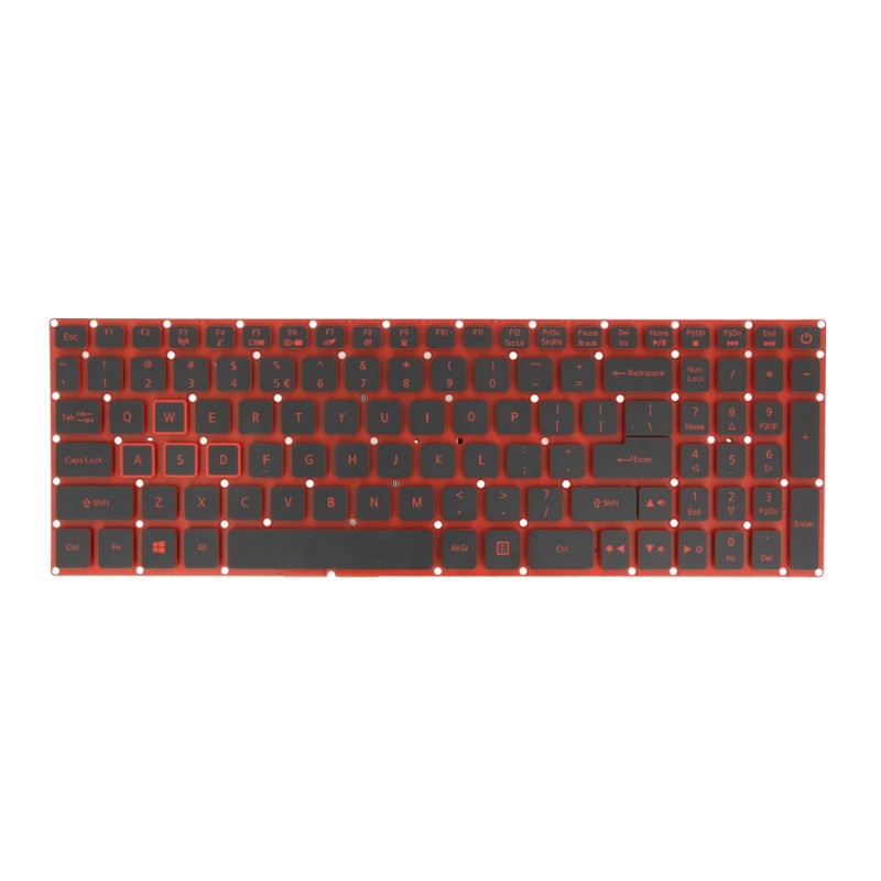 Klawiatura laptopa do Acer Nitro 5 AN515 - taśma 28pin czerwona (numeryczna, podświetlana)