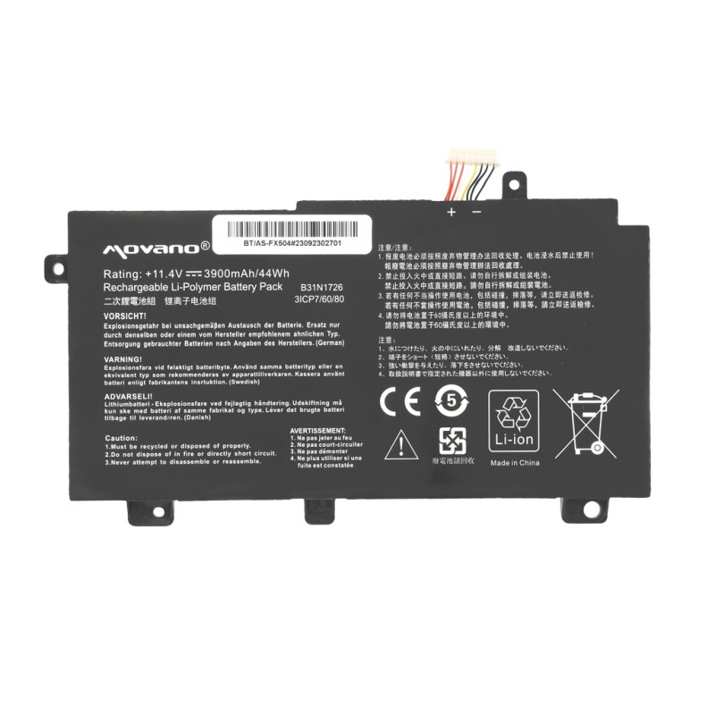 Bateria Movano do Asus TUF Gaming FX504, FX505, FX80G
