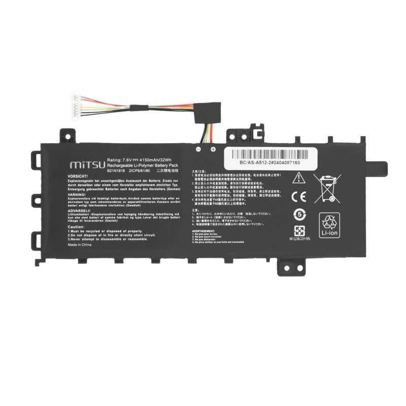 Bateria Mitsu do Asus Vivobook 15 A512, R512, X512