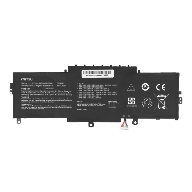 Bateria Mitsu do Asus Zenbook UX433FA, UX433FL, UX433FN