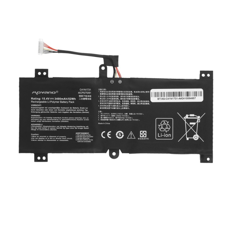 Bateria Movano do Asus ROG Strix GL504GM, GL504GS, GL504GV