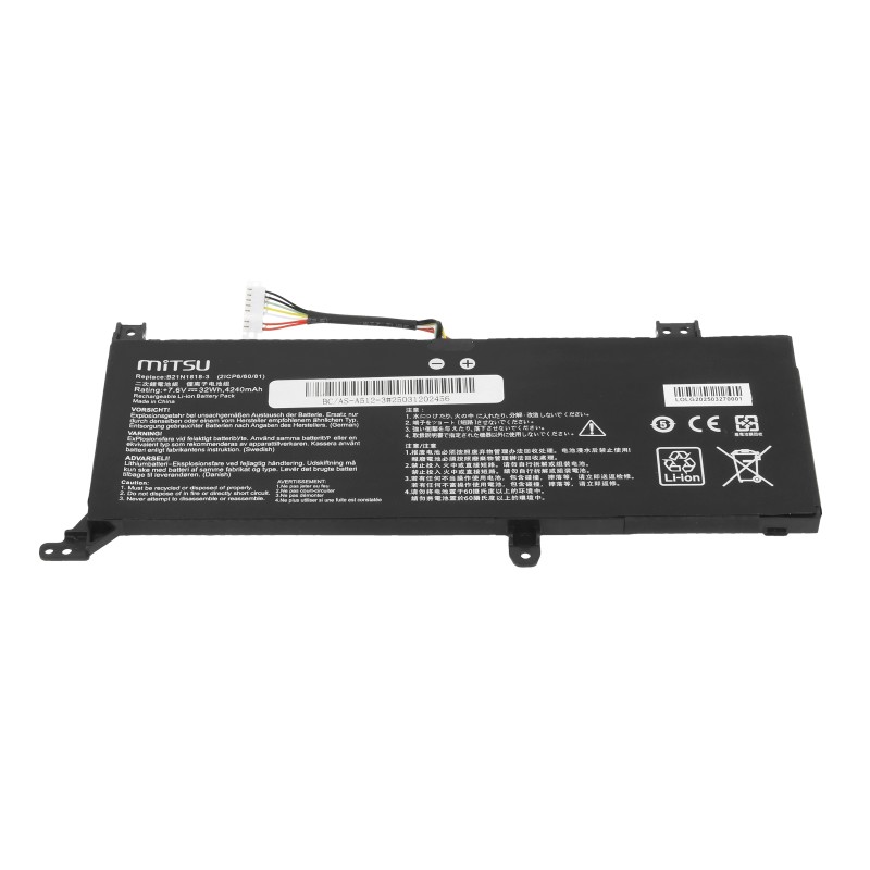 Bateria Mitsu do Asus Vivobook 14 A416J, 15 D515D