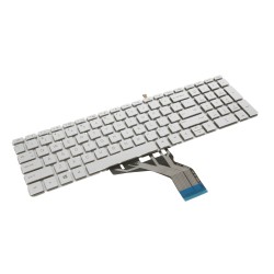 Klawiatura laptopa do HP 250 G7, 255 G7, 15-DA, 15-DB - srebrna (podświetlenie)