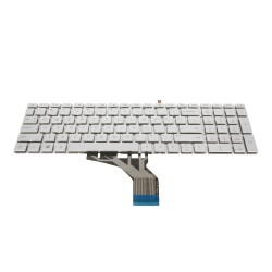 Klawiatura laptopa do HP 250 G7, 255 G7, 15-DA, 15-DB - srebrna (podświetlenie)