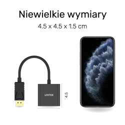 Unitek Adapter DisplayPort na VGA FullHD