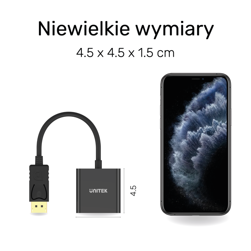 Unitek Adapter DisplayPort na VGA FullHD