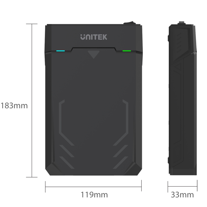 Unitek Obudowa USB 3.1 do HDD 2,5'', 3,5'' SATA UASP