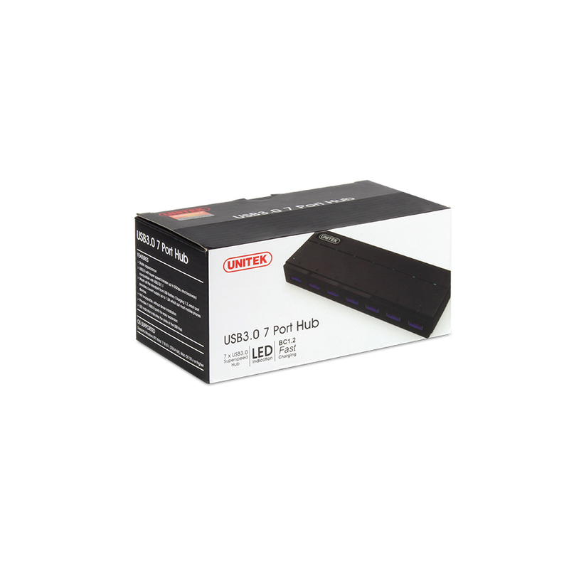 Unitek Y-3184 hub 7x USB 3.0 z zasilaczem i BC 1.2