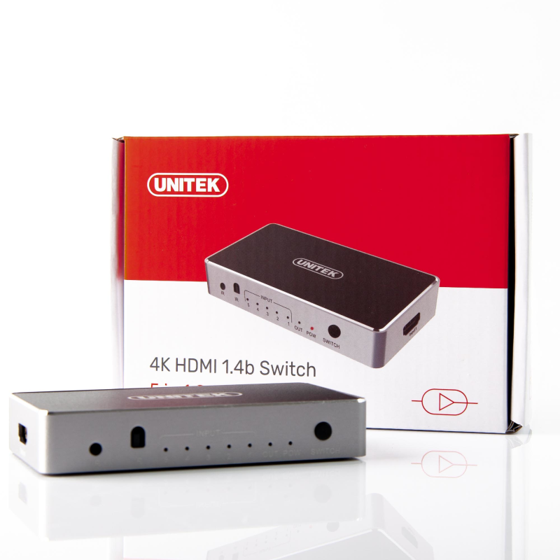 Unitek Przełącznik sygnału HDMI 1.4b 5 IN-1 OUT 4K