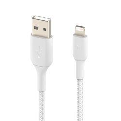 Belkin Kabel USB-A na Lightning, w oplocie, 1 m, biały