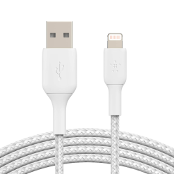 Belkin Kabel USB-A na Lightning, w oplocie, 1 m, biały