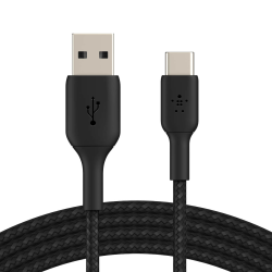 Belkin Kabel USB-A na USB-C, w oplocie, 1m, czarny