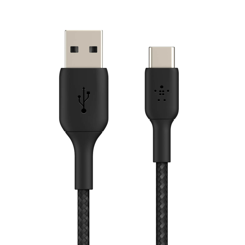 Belkin Kabel USB-A na USB-C, w oplocie, 3m, czarny