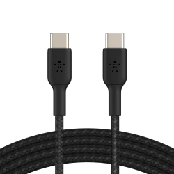 Belkin Kabel w oplocie USB-C na USB-C 60W, 1 m, czarny
