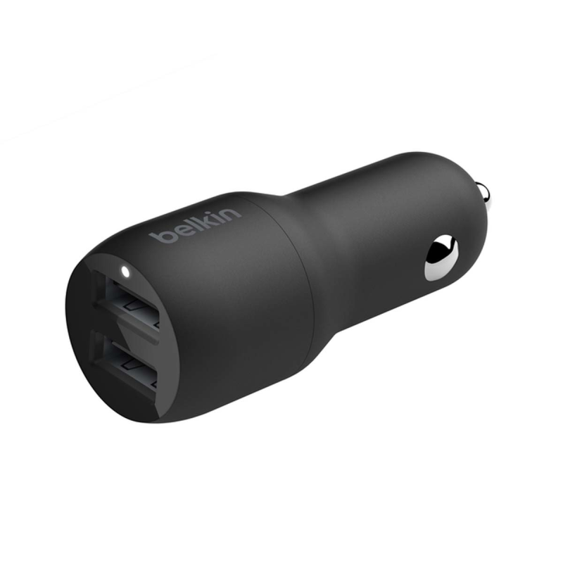 Belkin Ładowarka samochodowa Dual USB-A Car Charger 1M PVC A-C, 24W, BLK
