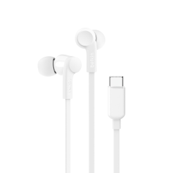 Belkin Słuchawki przewodowe douszne USB-C białe