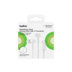 Belkin Słuchawki przewodowe douszne USB-C białe