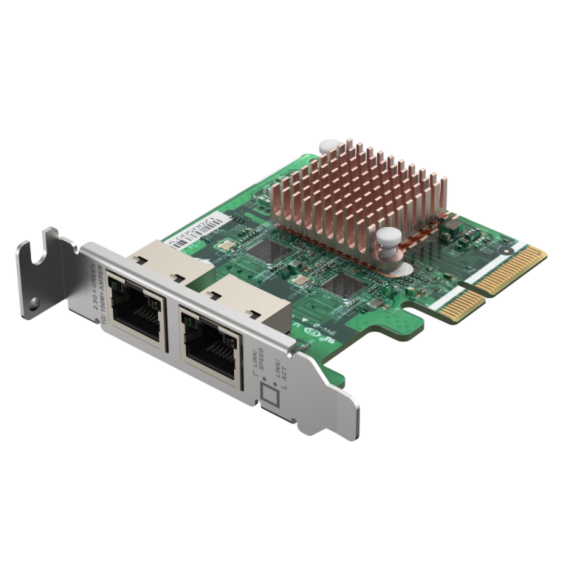 QNAP QXG-2G2T-I225 | 2-portowa karta rozszerzeń 2,5GbE RJ45 dla QNAP/PC